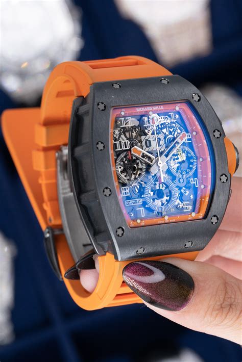 richard mille orange watch replica|richard mille watch price orange.